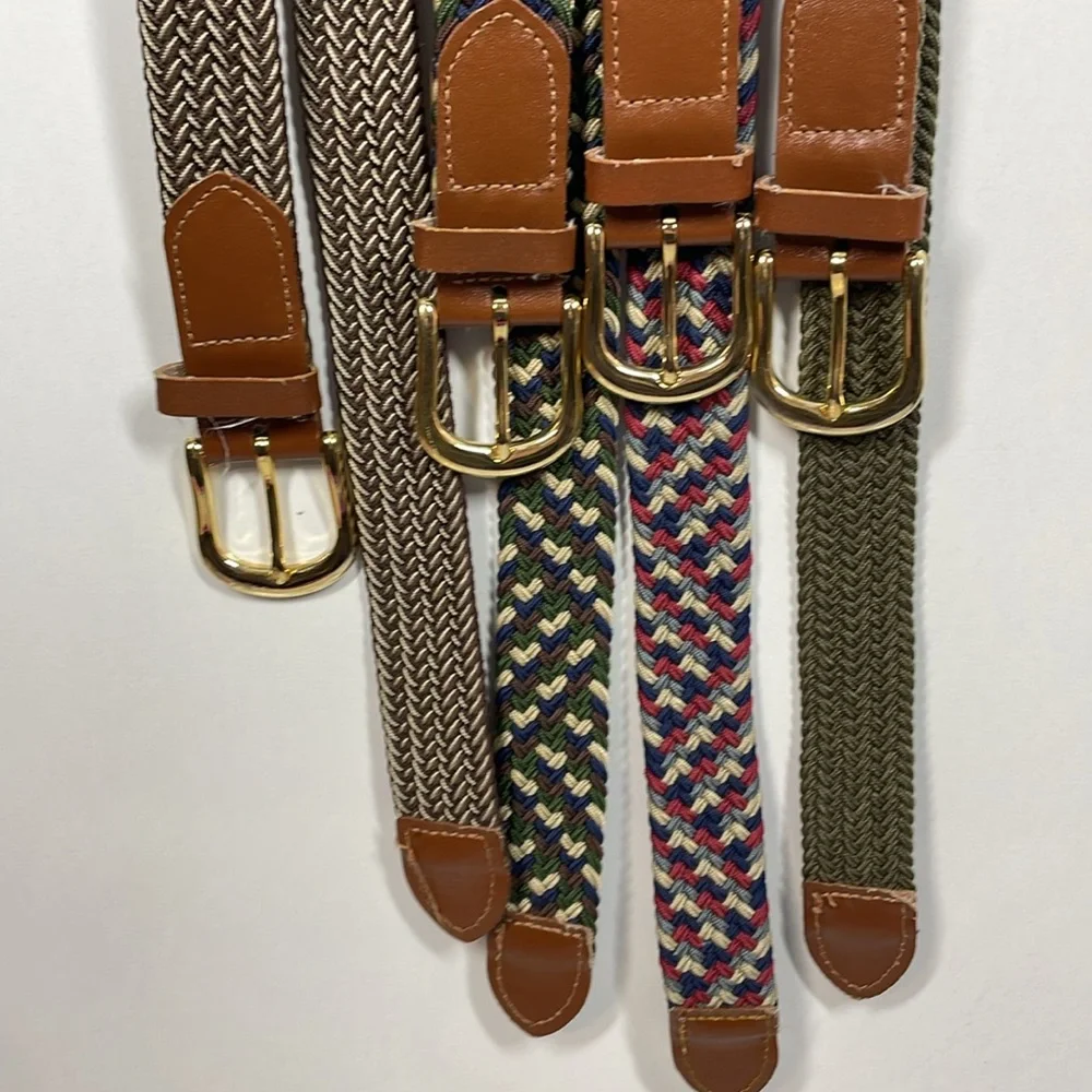 (4) Genuine Leather Stretch Belts, Style 401 Size 2XL